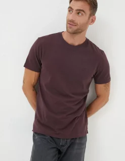 Men FatFace T-Shirts|Lulworth Organic Cotton Crew T-Shirt
