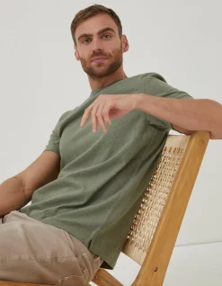 Men FatFace T-Shirts|Lulworth Organic Cotton Crew T-Shirt