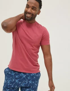 Men FatFace T-Shirts|Lulworth Organic Cotton Crew T-Shirt