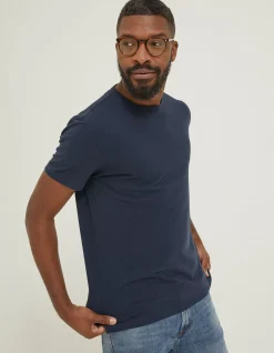 Men FatFace T-Shirts|Lulworth Organic Cotton Crew T-Shirt