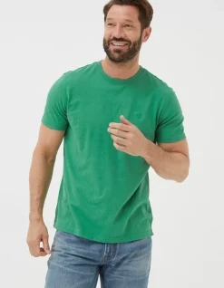Men FatFace T-Shirts|Lulworth Organic Cotton Crew T-Shirt
