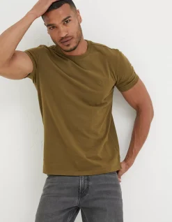 Men FatFace T-Shirts|Lulworth Organic Cotton Crew T-Shirt
