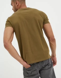 Men FatFace T-Shirts|Lulworth Organic Cotton Crew T-Shirt