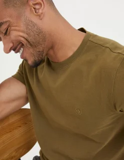 Men FatFace T-Shirts|Lulworth Organic Cotton Crew T-Shirt