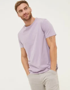Men FatFace T-Shirts|Lulworth Organic Cotton Crew T-Shirt