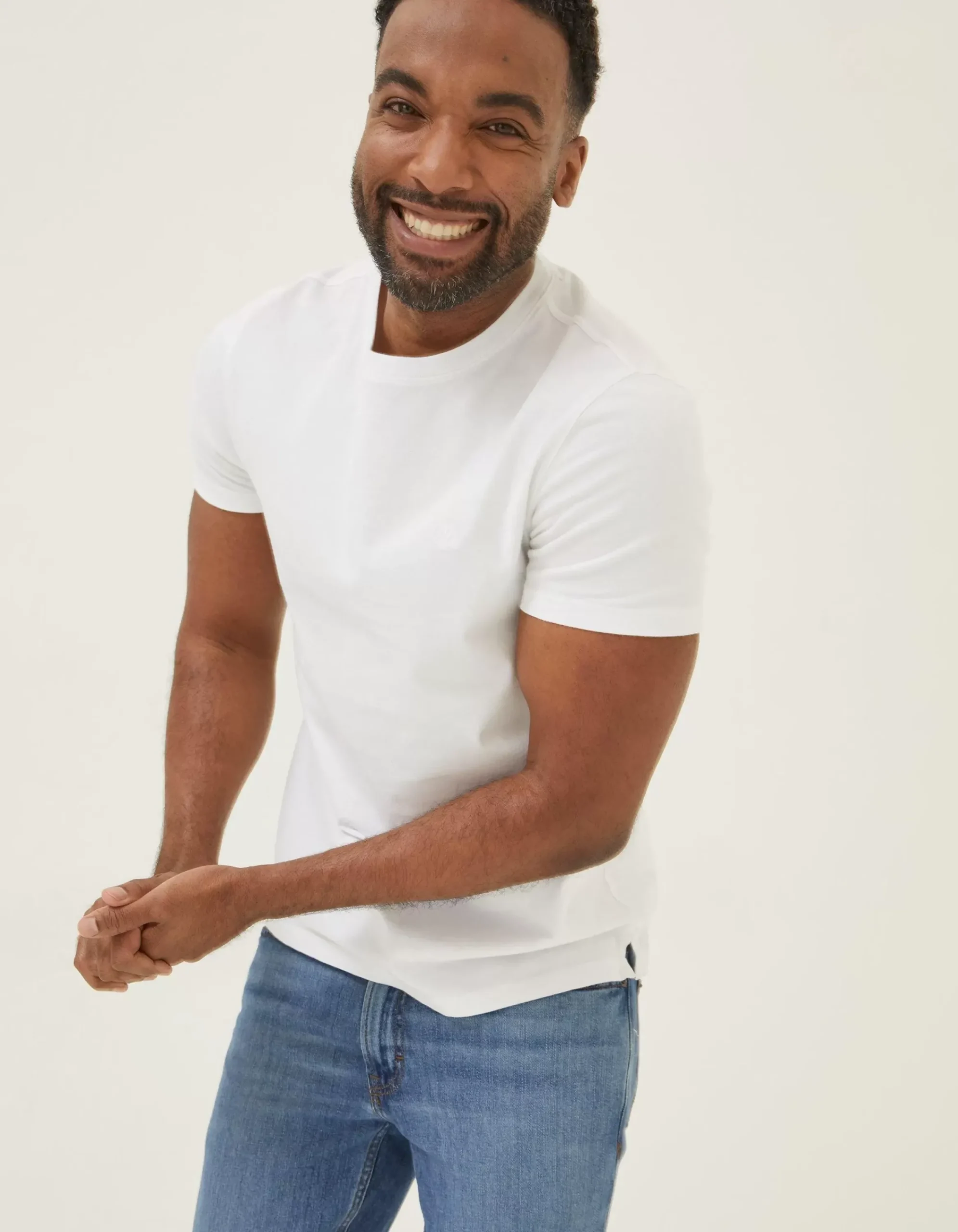 Men FatFace T-Shirts|Lulworth Organic Cotton Crew T-Shirt