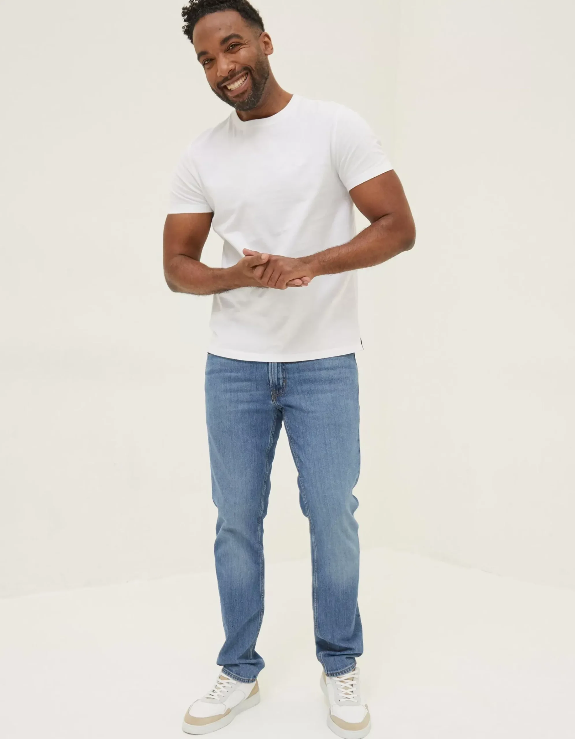 Men FatFace T-Shirts|Lulworth Organic Cotton Crew T-Shirt