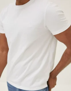 Men FatFace T-Shirts|Lulworth Organic Cotton Crew T-Shirt