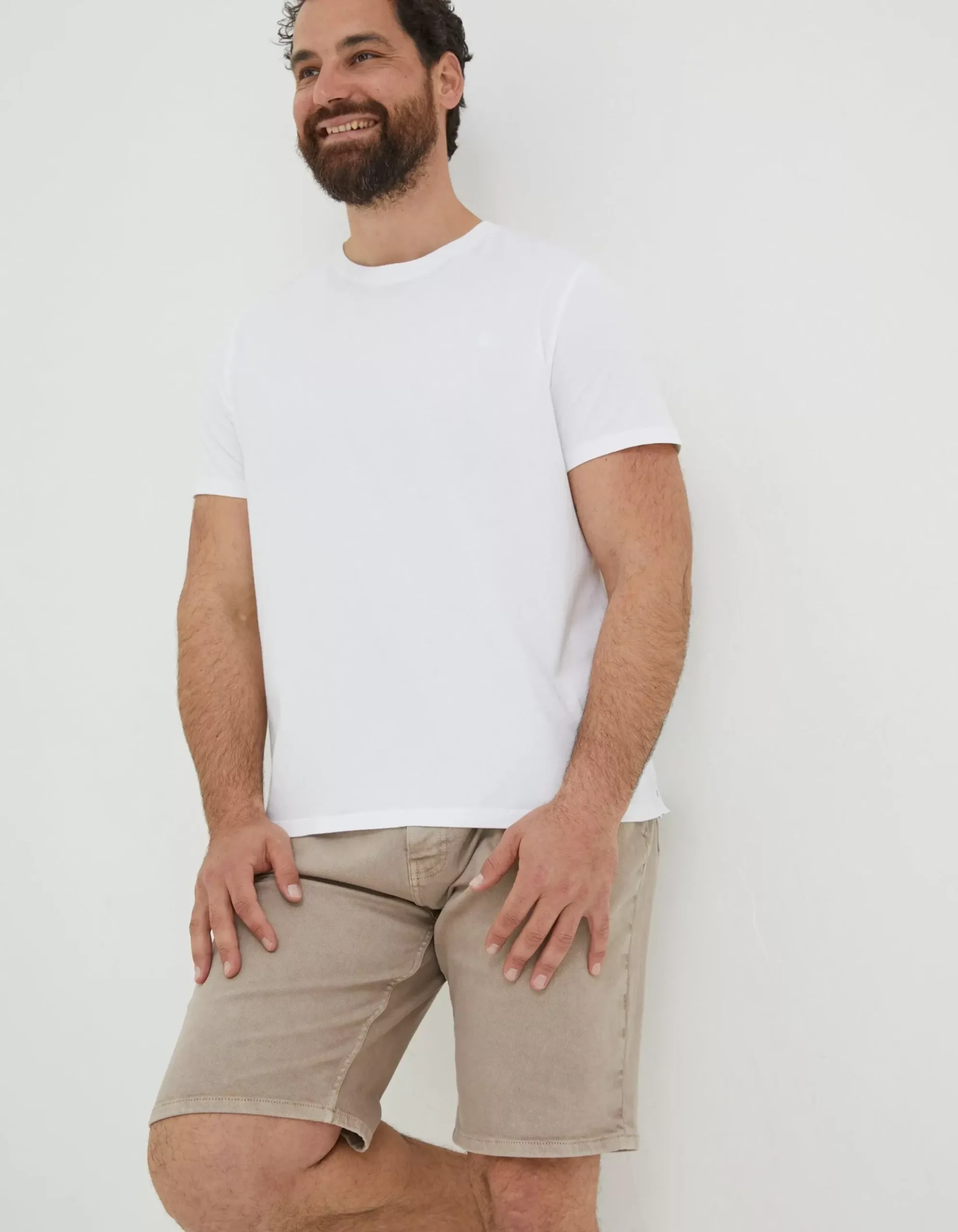 Men FatFace T-Shirts|Lulworth Organic Cotton Crew T-Shirt