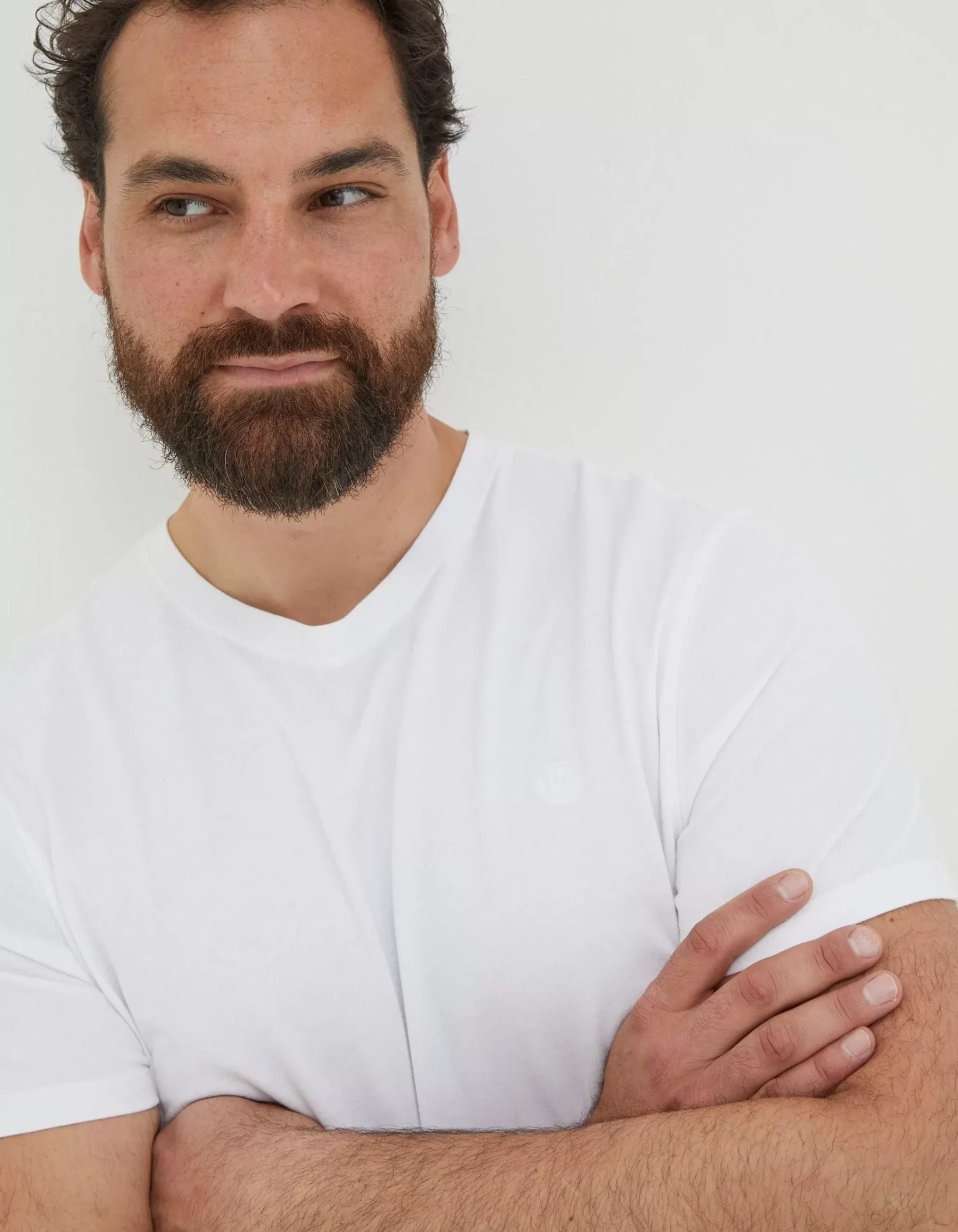 Men FatFace T-Shirts|Lulworth Organic Cotton Crew T-Shirt