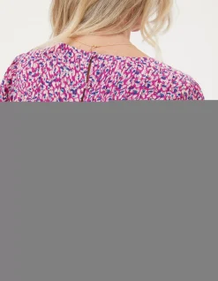 Women FatFace Shirts & Blouses|Lyndy Textured Animal Blouse