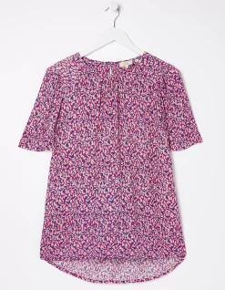 Women FatFace Shirts & Blouses|Lyndy Textured Animal Blouse