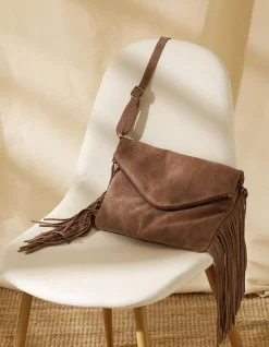 Women FatFace View All|Maelie Tassel Suede Crossbody Bag