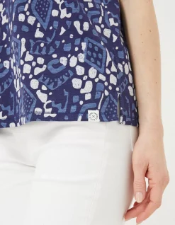 Women FatFace Tops & T-Shirts|Maggie Geo Batik T-Shirt