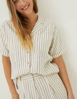 Women FatFace Shirts & Blouses|Mali Linen Blend Stripe Shirt