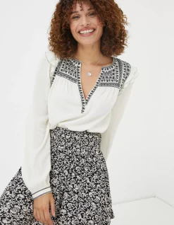 Women FatFace Tops & T-Shirts|Martha Embroidered Top
