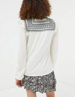 Women FatFace Tops & T-Shirts|Martha Embroidered Top