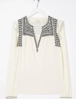 Women FatFace Tops & T-Shirts|Martha Embroidered Top