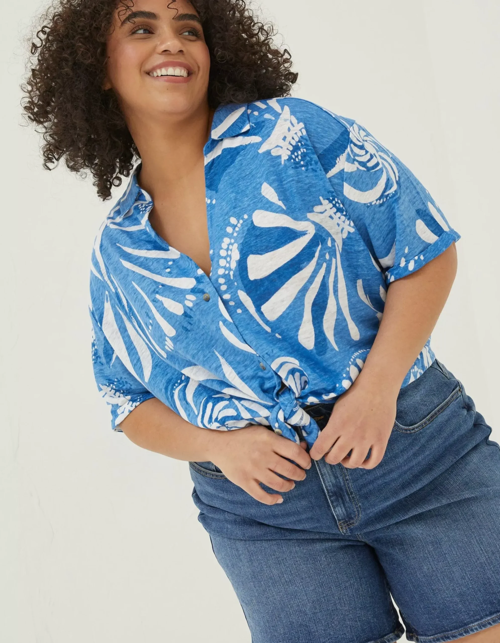 Women FatFace Tops & T-Shirts|Mcs Linen Shirt