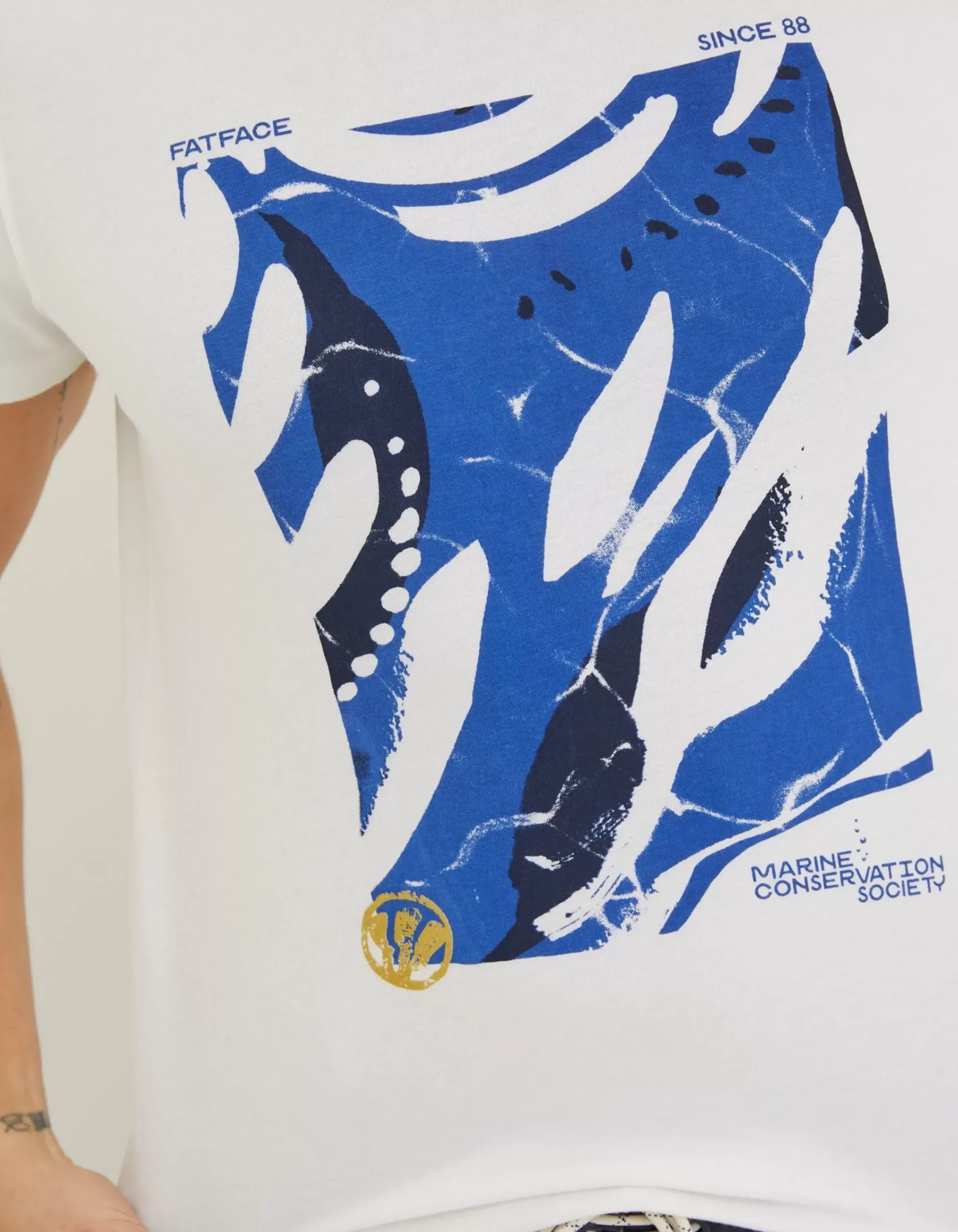 Men FatFace T-Shirts|Mcs Organic Abstract T-Shirt