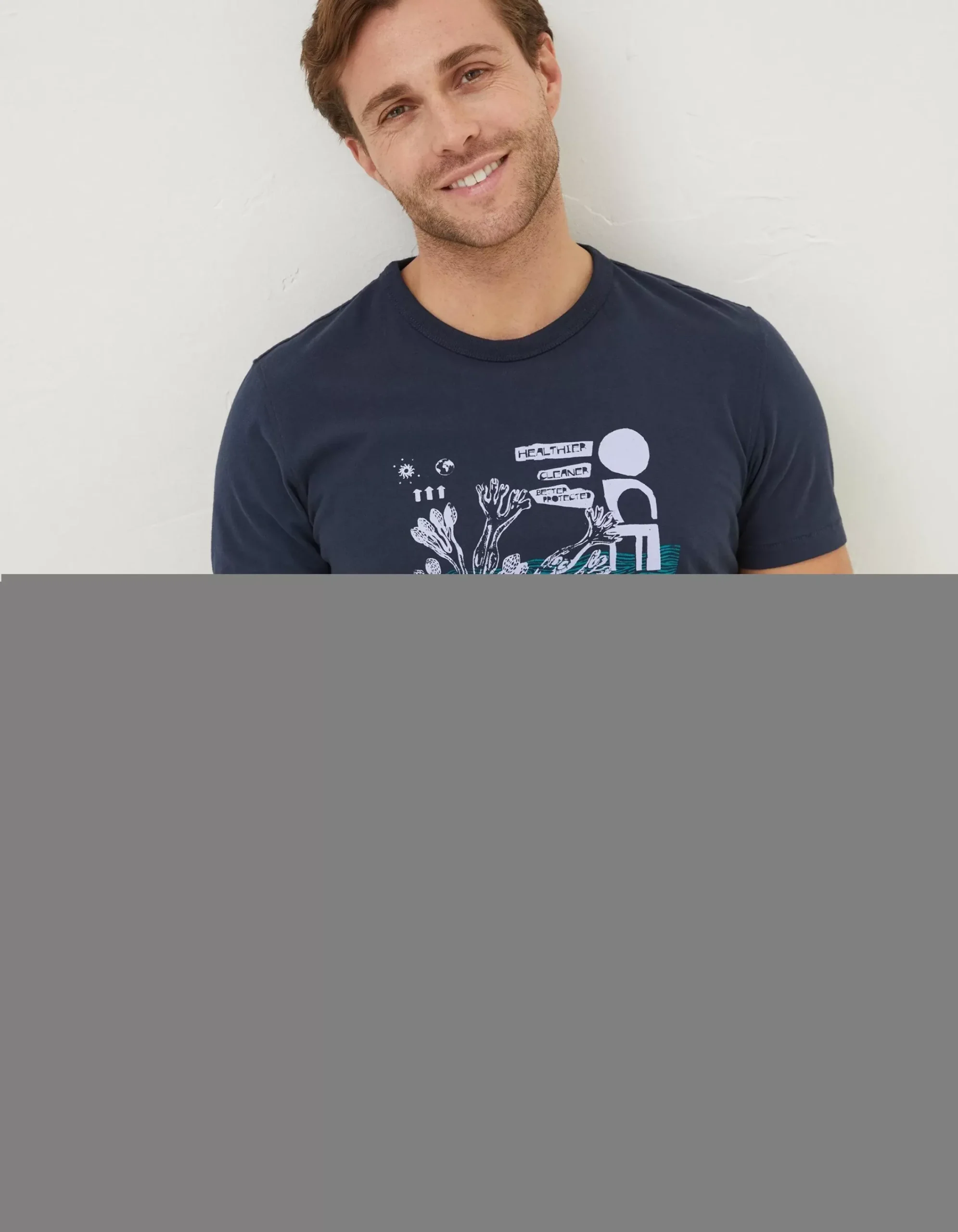 Men FatFace T-Shirts|Mcs Organic Seaweed T-Shirt