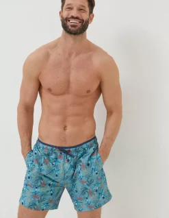 Men FatFace Swimwear|Mcs Trevose Coral Swim Shorts