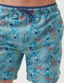 Men FatFace Swimwear|Mcs Trevose Coral Swim Shorts