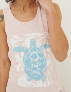 Women FatFace Tops & T-Shirts|Mcs Turtle Graphic Vest