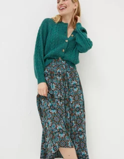 Women FatFace Skirts|Millie Mirrored Midi Skirt