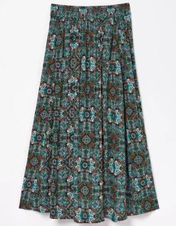 Women FatFace Skirts|Millie Mirrored Midi Skirt