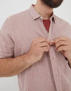 Men FatFace Shirts|Mini Geo Print Shirt