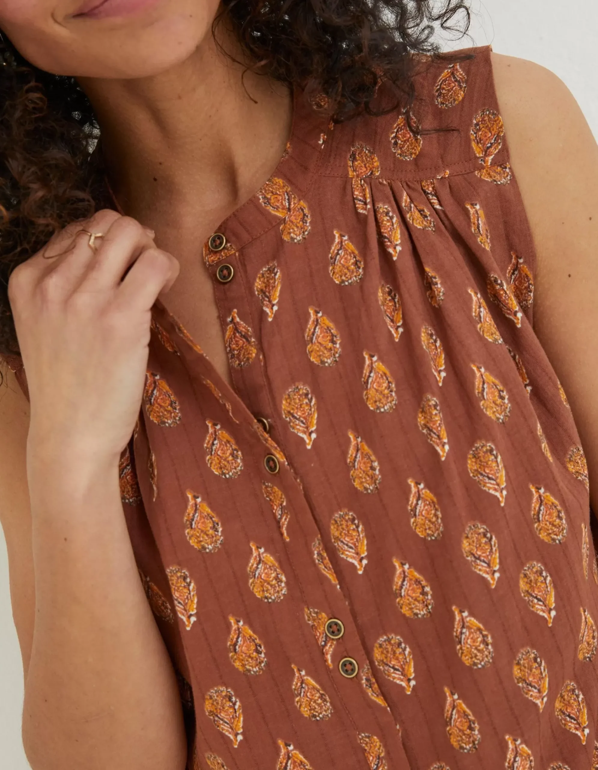 Women FatFace Shirts & Blouses|Morgan Woodblock Cami Top