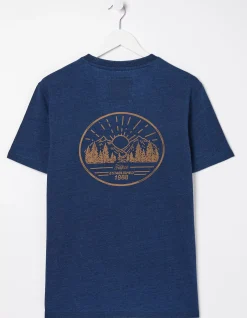 Men FatFace T-Shirts|Mountain Indigo T-Shirt