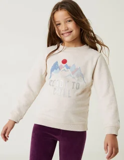 Girls FatFace View All|Mountains Crew Sweatshirt