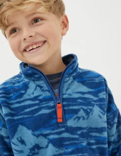 Boys FatFace View All|Mountains Microfleece Sweatshirt