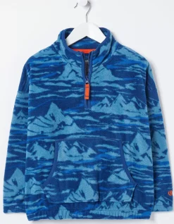 Boys FatFace View All|Mountains Microfleece Sweatshirt