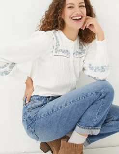 Women FatFace Shirts & Blouses|Nicole Embroidered Blouse