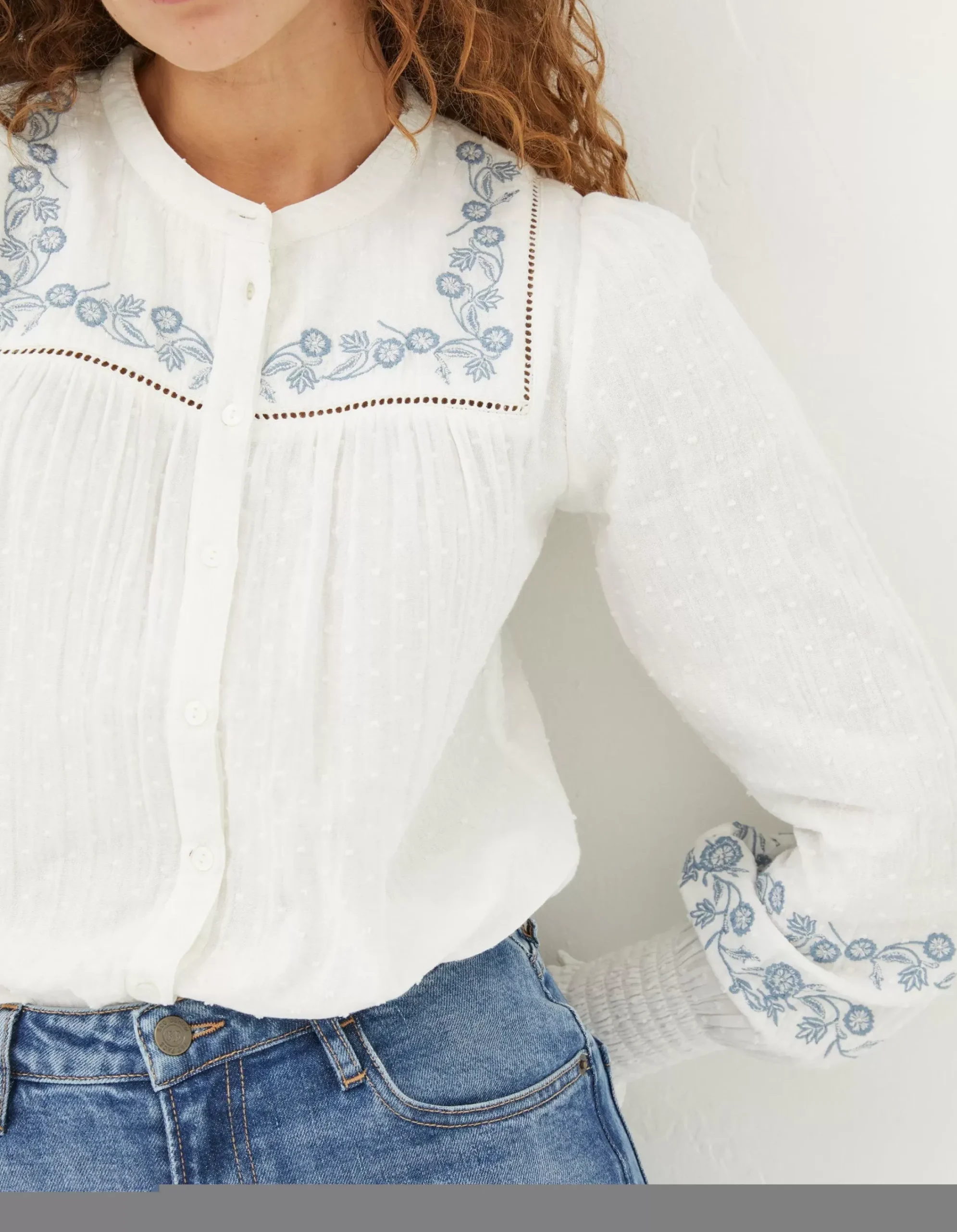 Women FatFace Shirts & Blouses|Nicole Embroidered Blouse