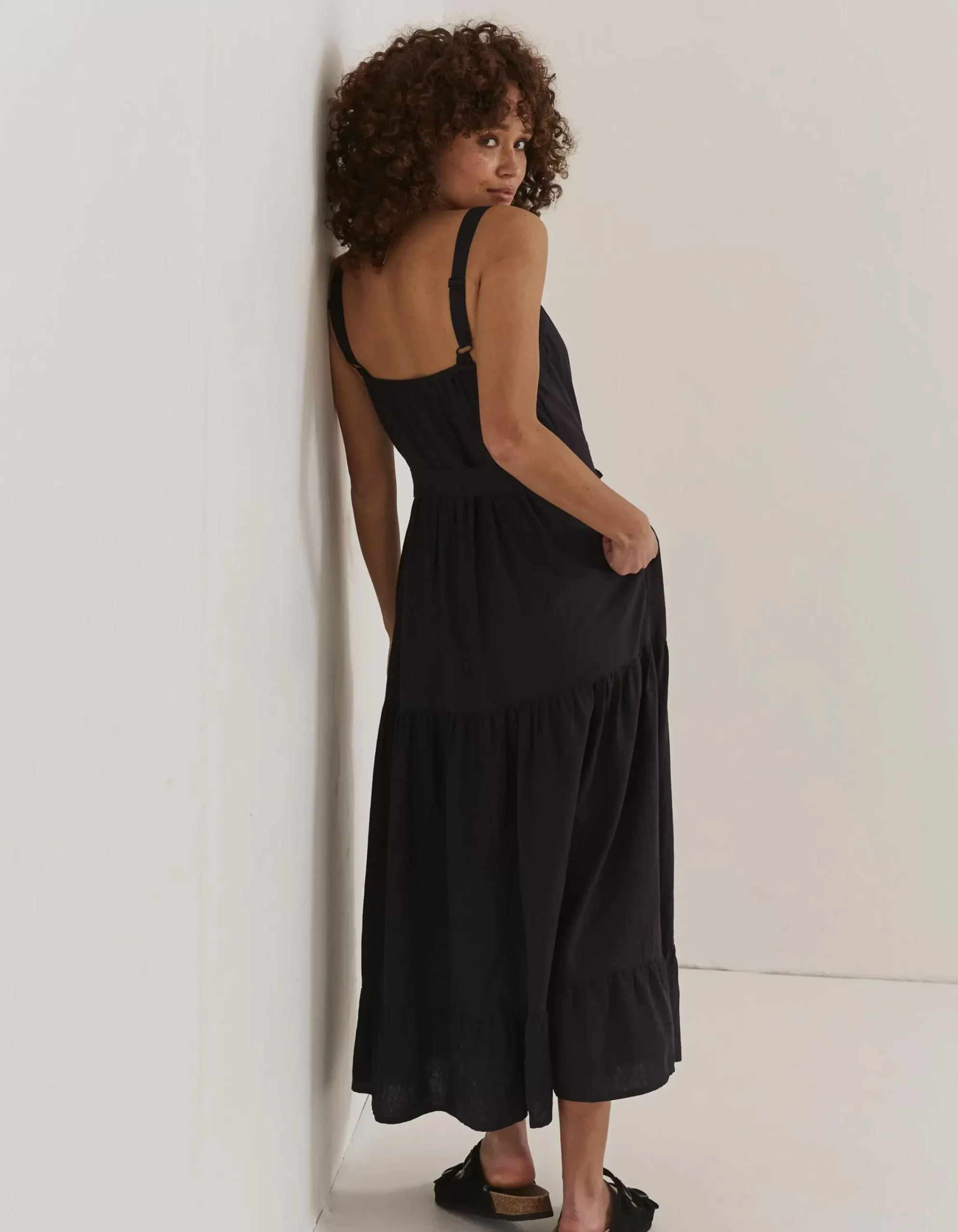 Women FatFace Dresses|Nita Linen Blend Maxi Dress