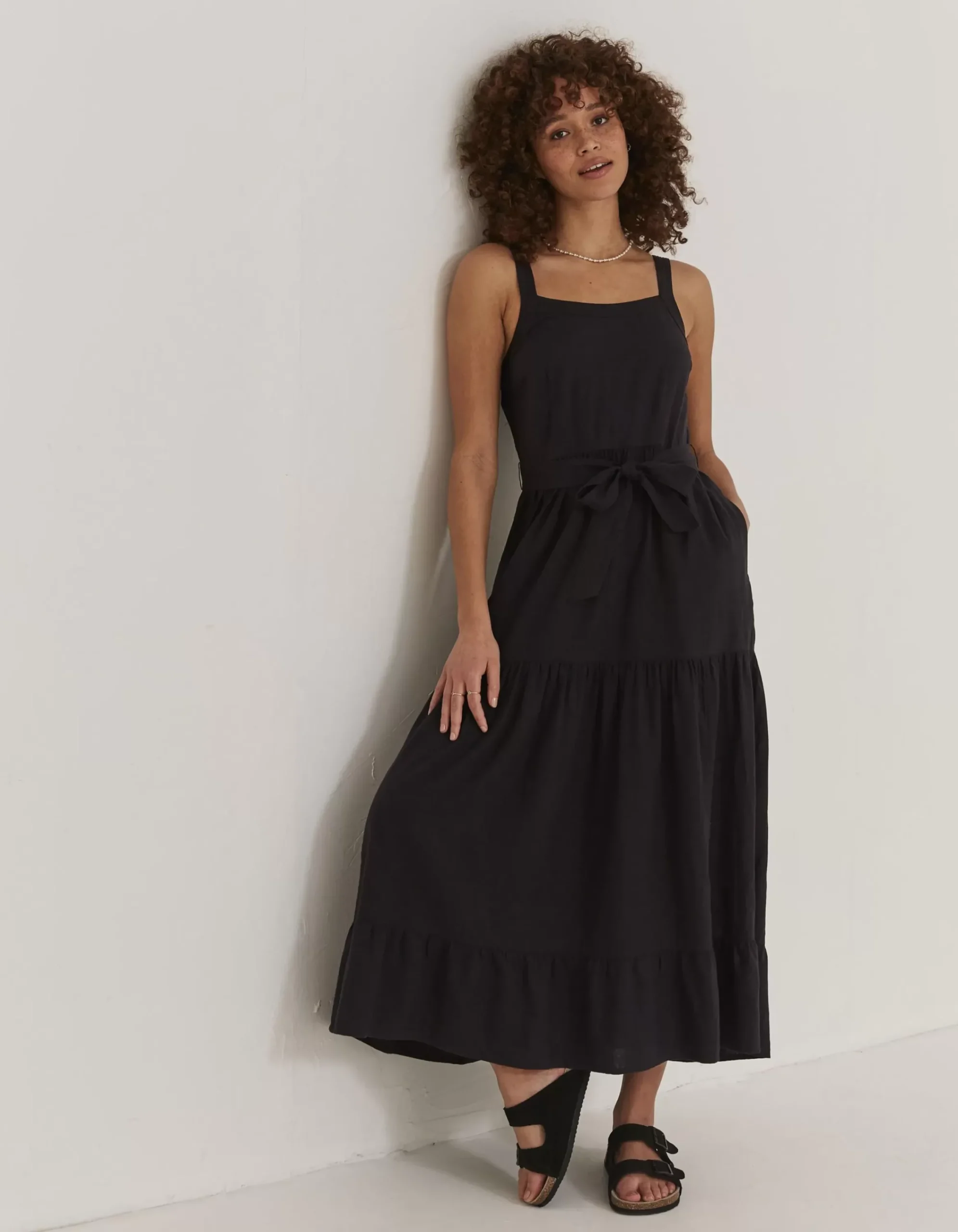 Women FatFace Dresses|Nita Linen Blend Maxi Dress