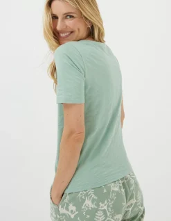 Women FatFace Tops & T-Shirts|Olivia Pointelle T-Shirt