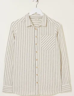 Women FatFace Shirts & Blouses|Olivia Stripe Linen Blend Shirt