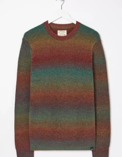 Men FatFace Knitwear|Ombre Crew Jumper