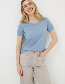 Women FatFace Tops & T-Shirts|Organic Cotton Belle Tee