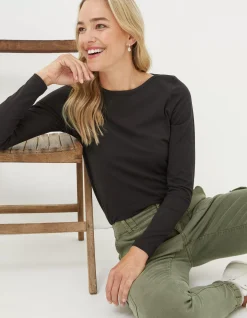 Women FatFace Tops & T-Shirts|Organic Cotton Bree T-Shirt