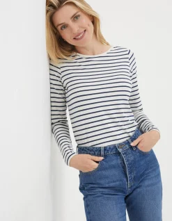 Women FatFace Tops & T-Shirts|Organic Cotton Breton T Shirt