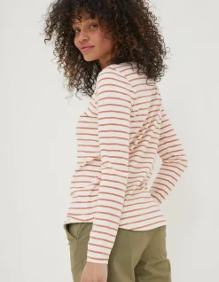Women FatFace Tops & T-Shirts|Organic Cotton Breton T Shirt