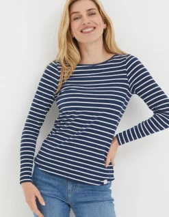 Women FatFace Tops & T-Shirts|Organic Cotton Breton T Shirt
