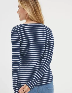 Women FatFace Tops & T-Shirts|Organic Cotton Breton T Shirt