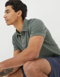 Men FatFace View All|Organic Cotton Fine Stripe Polo